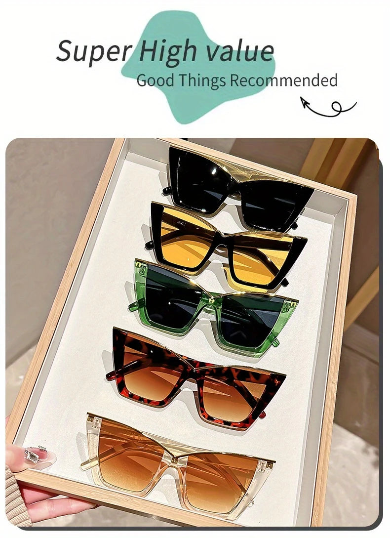 WOMEN CREAM VINTAGE CAT EYE SUNGLASSES