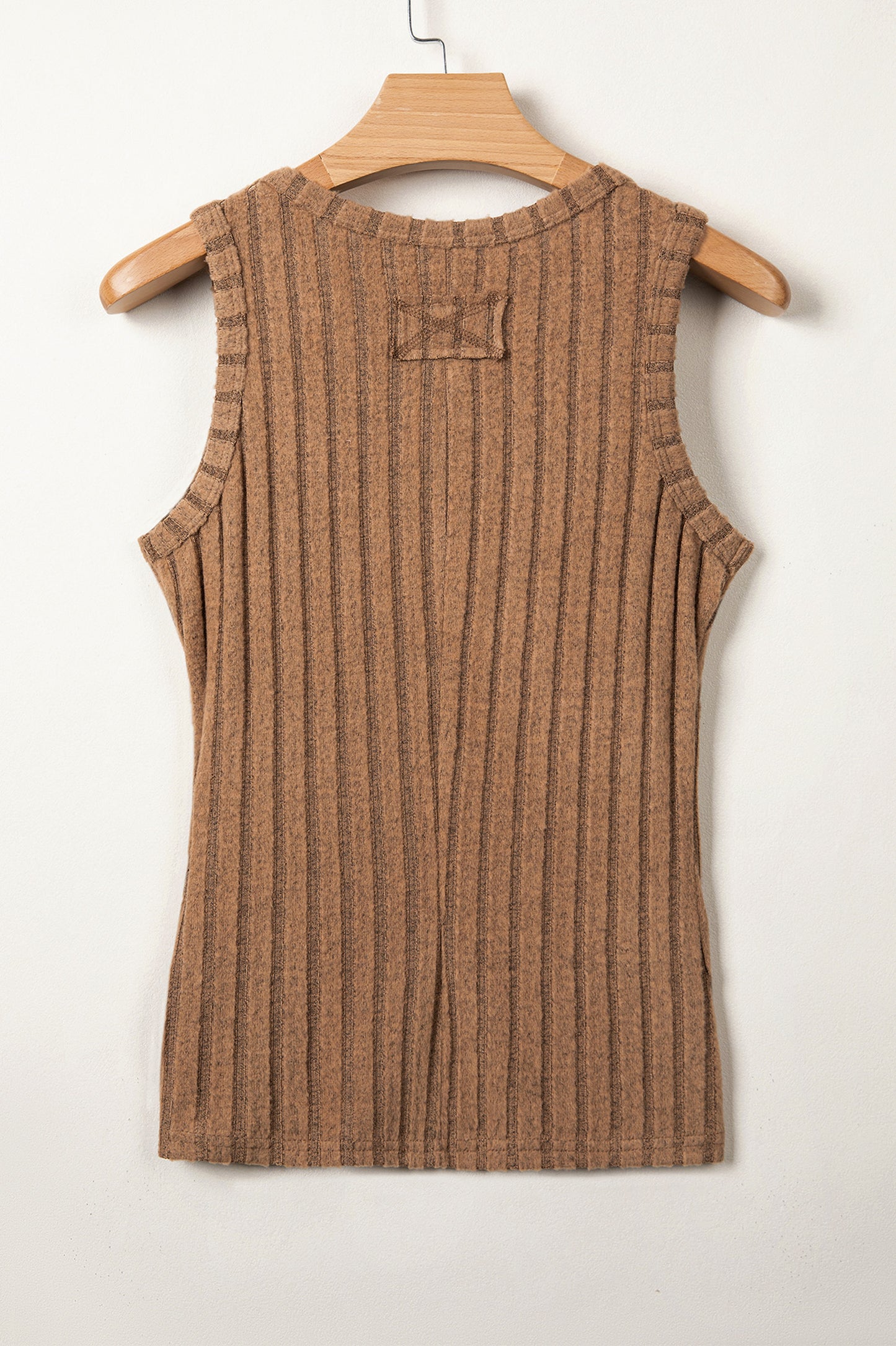 Sky Blue Slim Ribbed Mineral Wash Tank Top