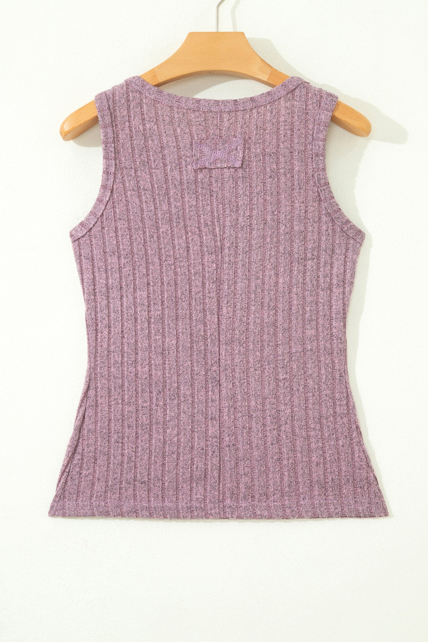 Sky Blue Slim Ribbed Mineral Wash Tank Top