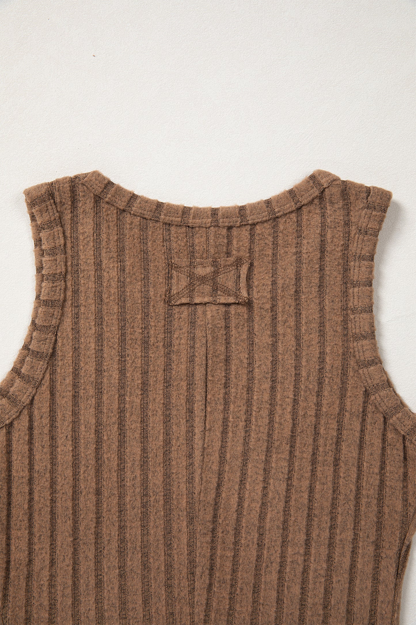 Sky Blue Slim Ribbed Mineral Wash Tank Top