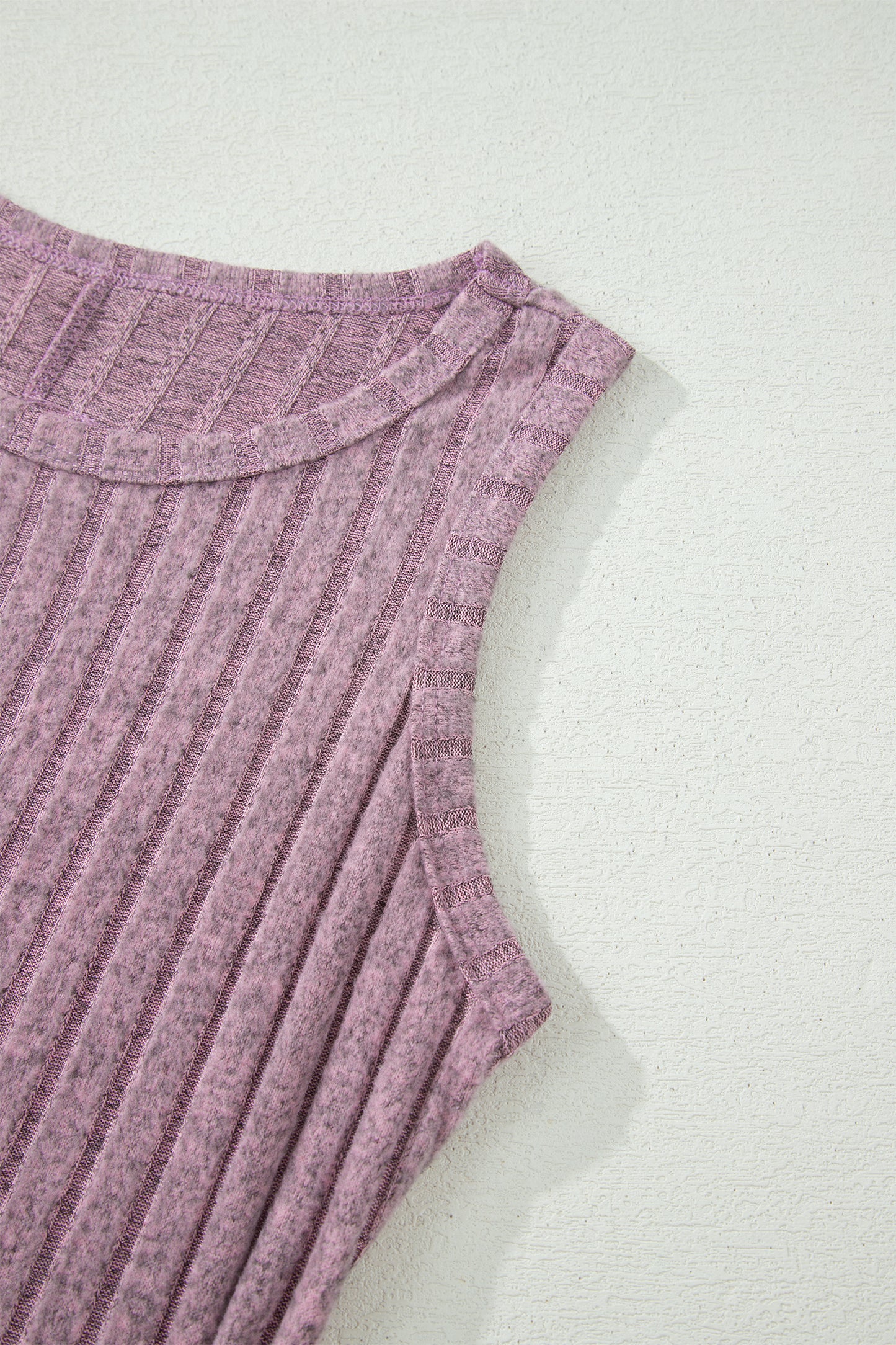Sky Blue Slim Ribbed Mineral Wash Tank Top