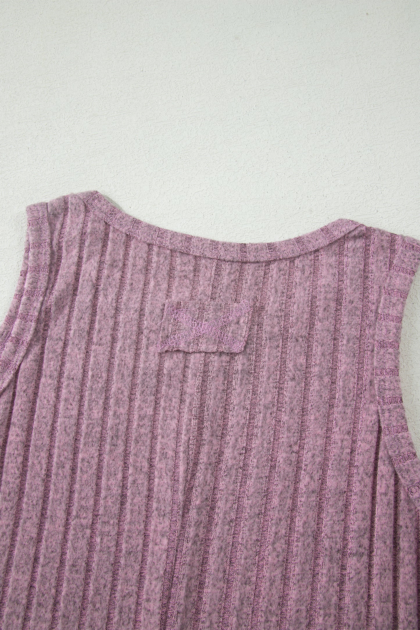 Sky Blue Slim Ribbed Mineral Wash Tank Top
