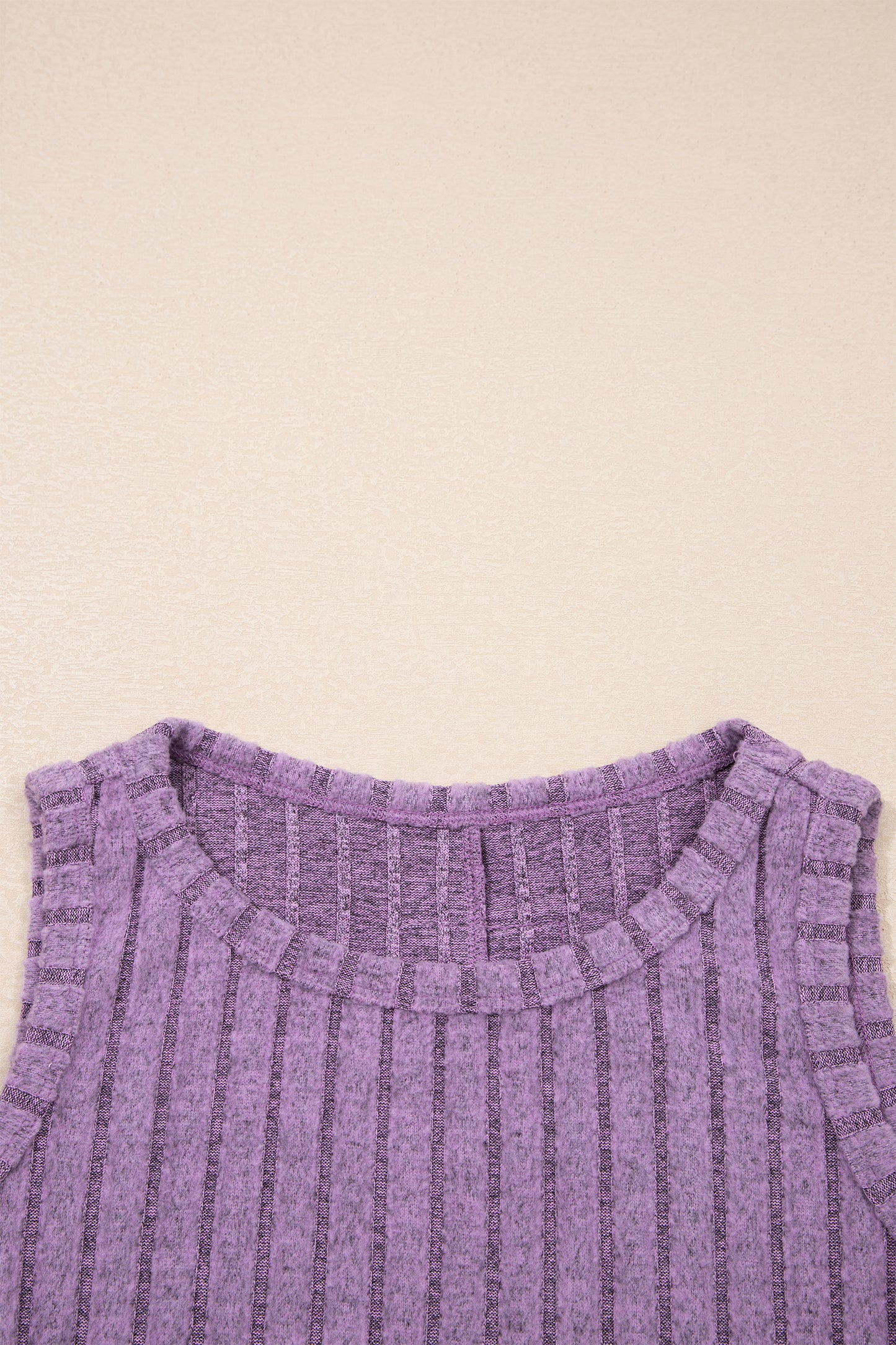 Sky Blue Slim Ribbed Mineral Wash Tank Top