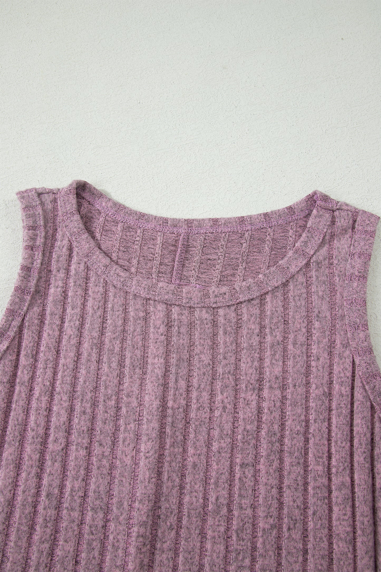 Sky Blue Slim Ribbed Mineral Wash Tank Top