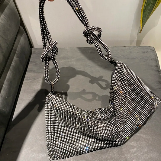 WOMEN'S STYLISH MINI RHINESTONE SHOULDER HANDBAG