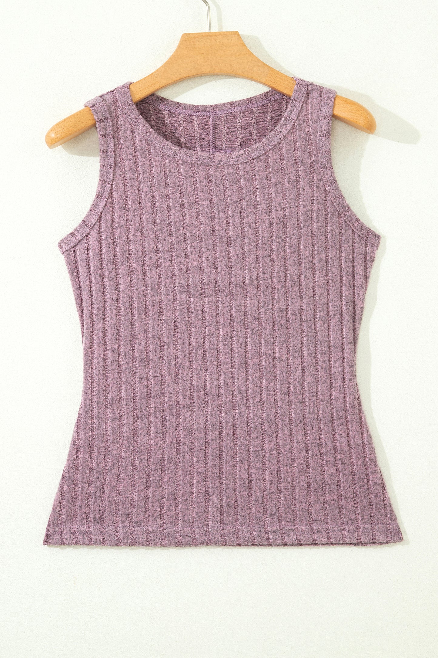 Sky Blue Slim Ribbed Mineral Wash Tank Top